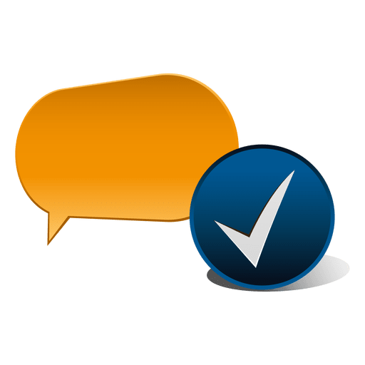 Dialog Cloud Check Symbol PNG-Design