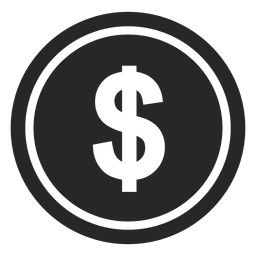 Dollar coin currency icon Transparent PNG