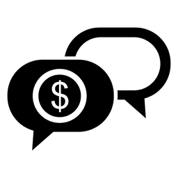 Nube de discurso de dólar Diseño PNG