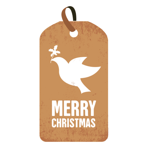 Etiqueta de navidad paloma Diseño PNG