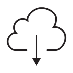 Descargar icono de trazo de nube Diseño PNG