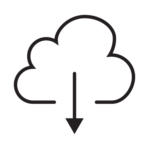 Laden Sie das Cloud-Strich-Symbol herunter PNG-Design