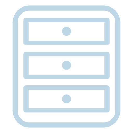 Icono de línea de gabinete de cajón Diseño PNG
