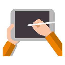 Drawing on smart tab PNG Design Transparent PNG