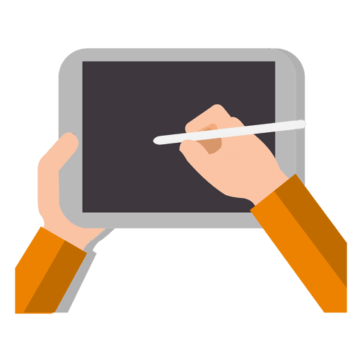 Drawing on smart tab PNG Design