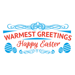 Easter greeting emblem PNG Design