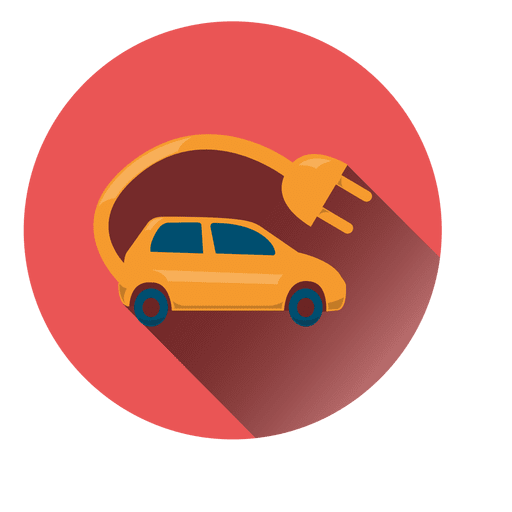 Electric car circle icon PNG Design