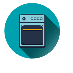 Electric stove round icon PNG Design