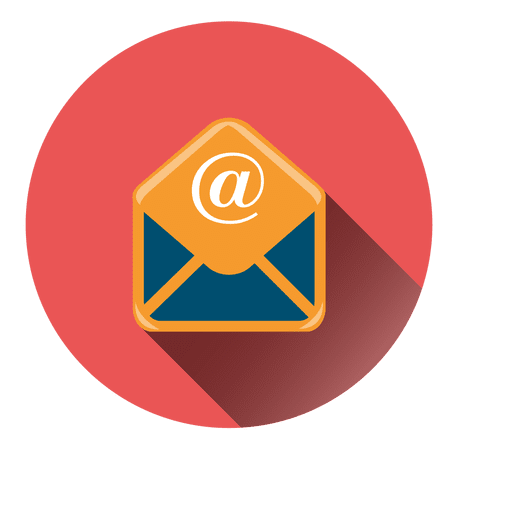 Email circle icon PNG Design