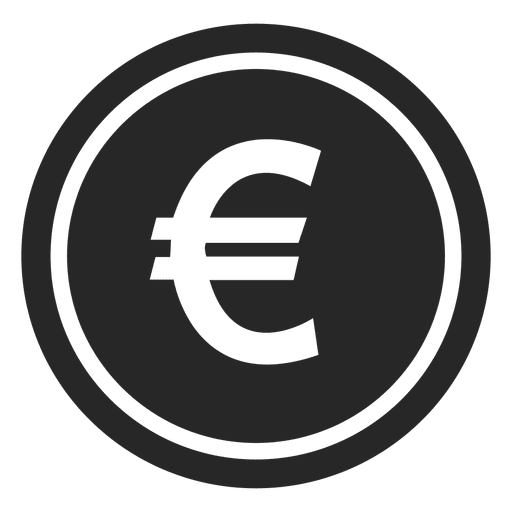 ?cone de moeda de euro Desenho PNG