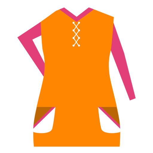 Vestido de ropa de moda de colores Diseño PNG