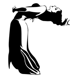 Female dancing sketch PNG Design