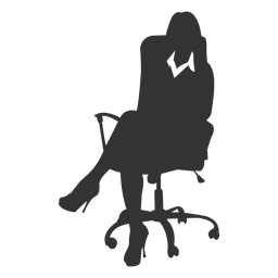 Female executive sitting chair PNG Design