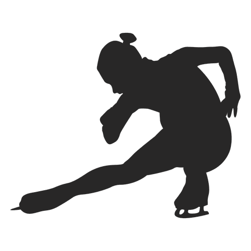 Female ice skating player PNG Design