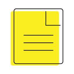 Ícone de documento de arquivo amarelo Desenho PNG