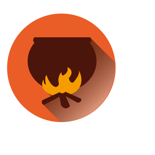 Fire pot halloween icon PNG Design