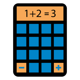 Design de ícone de calculadora plana Desenho PNG
