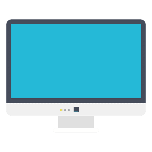 Flat bright monitor icon