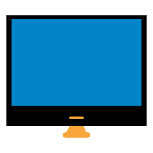 Icono de monitor plano Diseño PNG