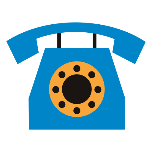 Flat telephone icon PNG Design