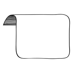 Etiqueta de doodle volteada 1 Diseño PNG