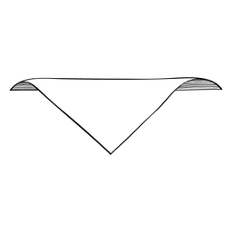 Flipped triangle doodle label PNG Design