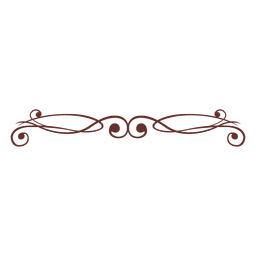Divisor floral de los remolinos Diseño PNG