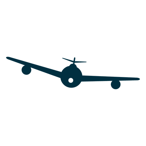 Fliegende Flugzeugfrontschattenbild PNG-Design