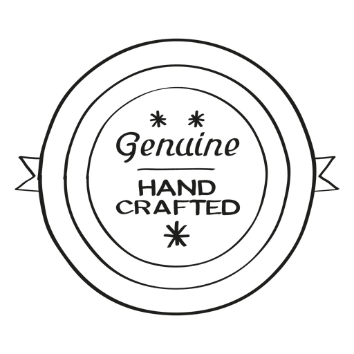 Genuine hand crafted badge PNG Design