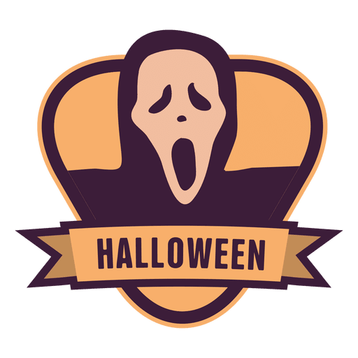 Distintivo de halloween fantasma Desenho PNG