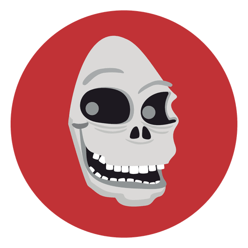 Ghost skull circle icon PNG Design