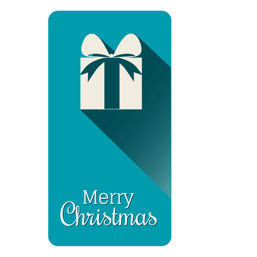 Gift box christmas label PNG Design