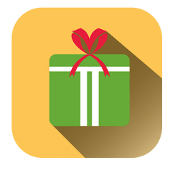 Gift box square icon PNG Design