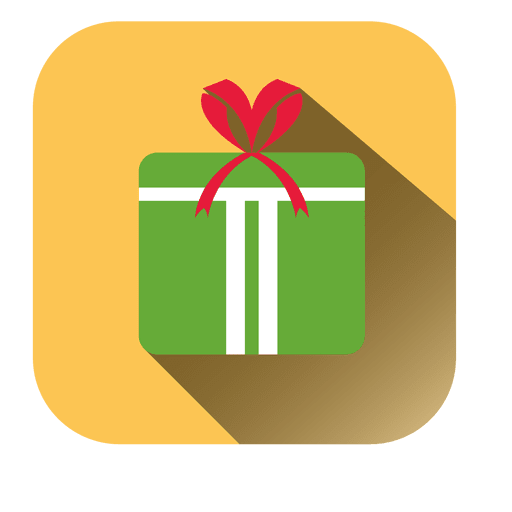Gift box square icon PNG Design