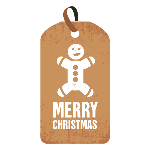 Gingerbread christmas tag PNG Design