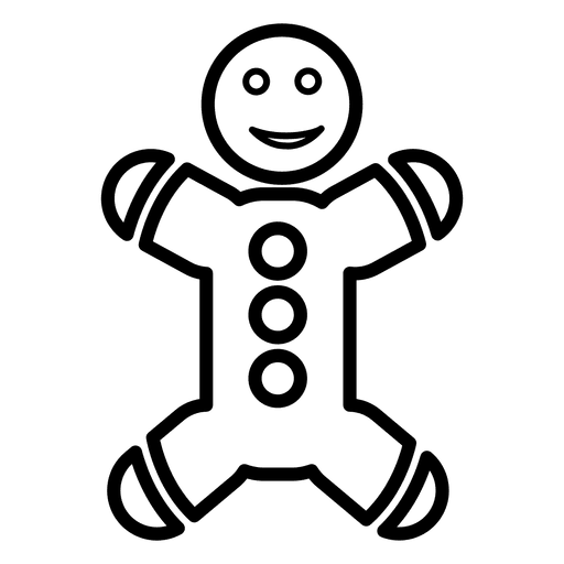 Lebkuchenliniensymbol PNG-Design