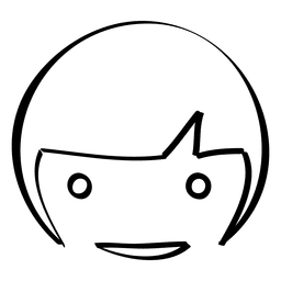 Avatar de cara de niña Diseño PNG