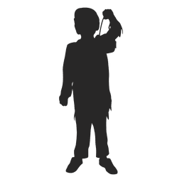Silhueta de fantasia feminina de halloween 1 Desenho PNG