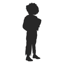 Chica disfraz de halloween silueta 2 Diseño PNG