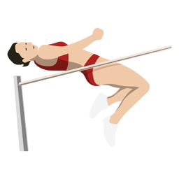Desenho de menina de salto em altura Desenho PNG