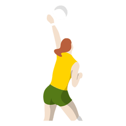 Garota jogando vôlei Desenho PNG