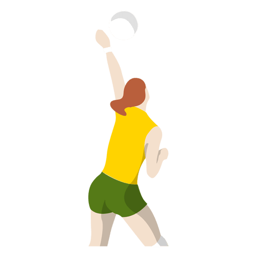 Diseño PNG Y SVG De Chica Jugando Voleibol Para Camisetas