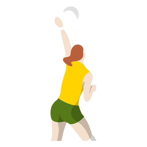 Mädchen, das Volleyball spielt PNG-Design