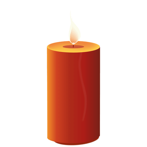 Glänzend rotes Kerzenlicht PNG-Design