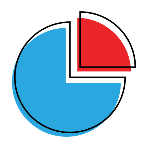 Graph pie chart icon PNG Design