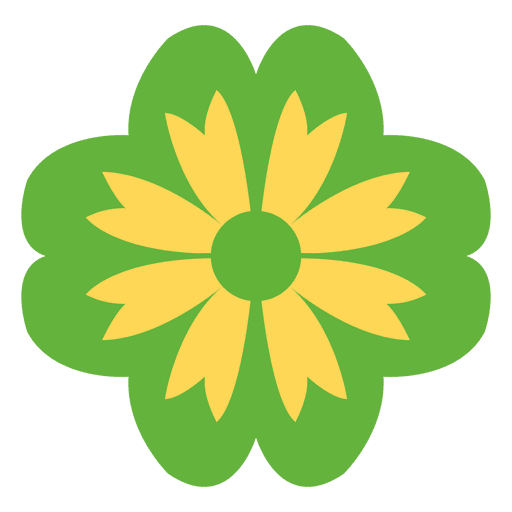 Grüne Blumenikone PNG-Design