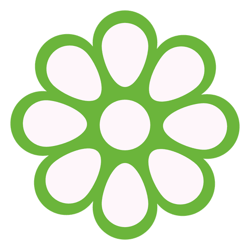Grünes Blumensymbol 1 PNG-Design