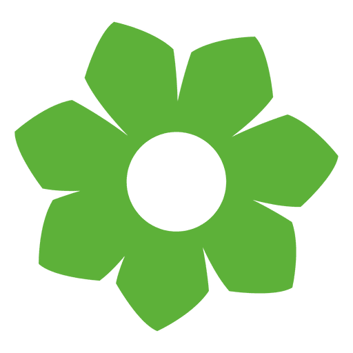 Icono de flor verde 1 Diseño PNG