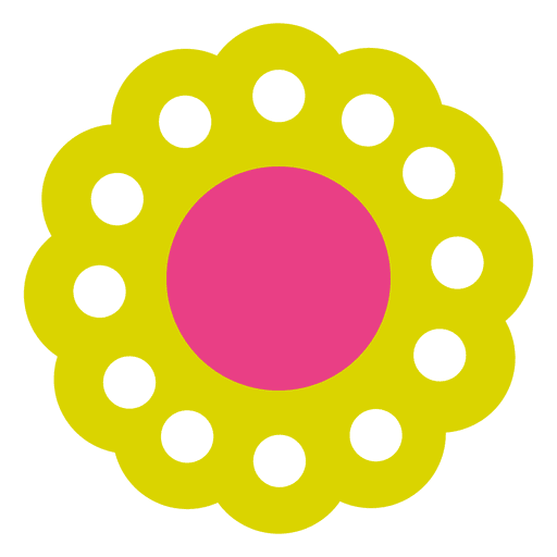 Icono de flor verde 5 Diseño PNG