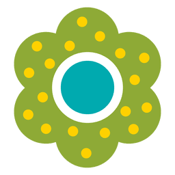 Green flower icon 6 PNG Design